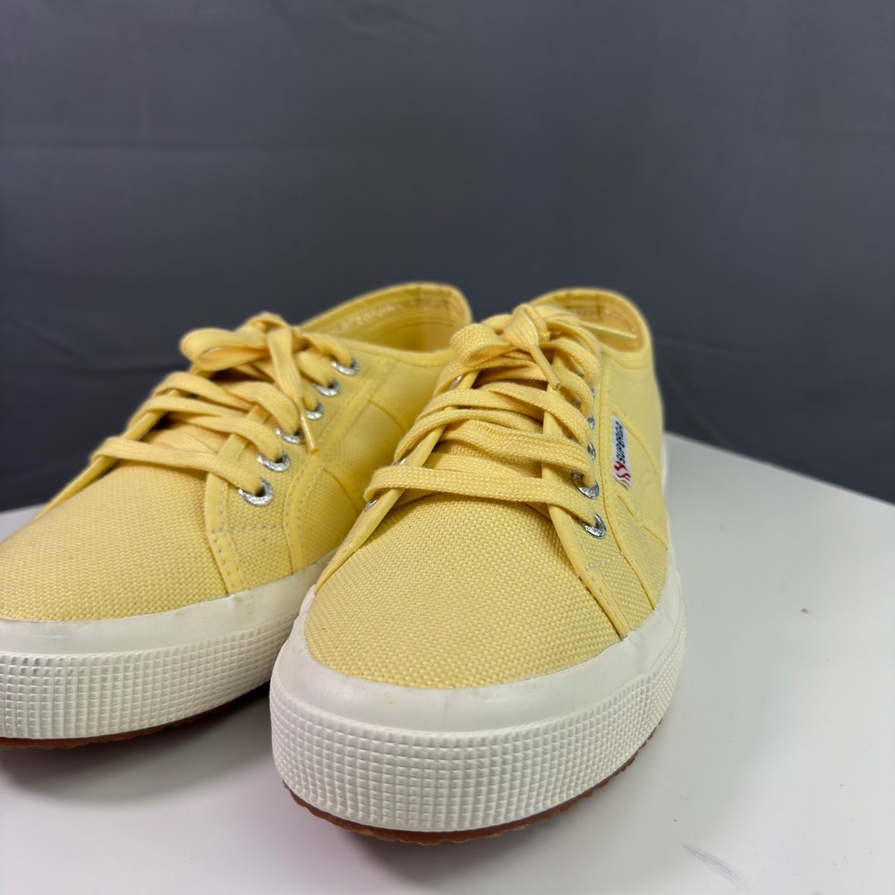 Superga 2750 Cotu Classic Sneakers Womens 9.5 Yellow Canvas Low Top Shoes - Picture 4 of 15